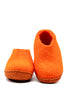 Chaussures d'intérieur pour enfants Woollyes faites à la main-orange