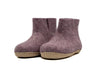 Handmade Kids Indoor Boots with Leather Sole - Lavender