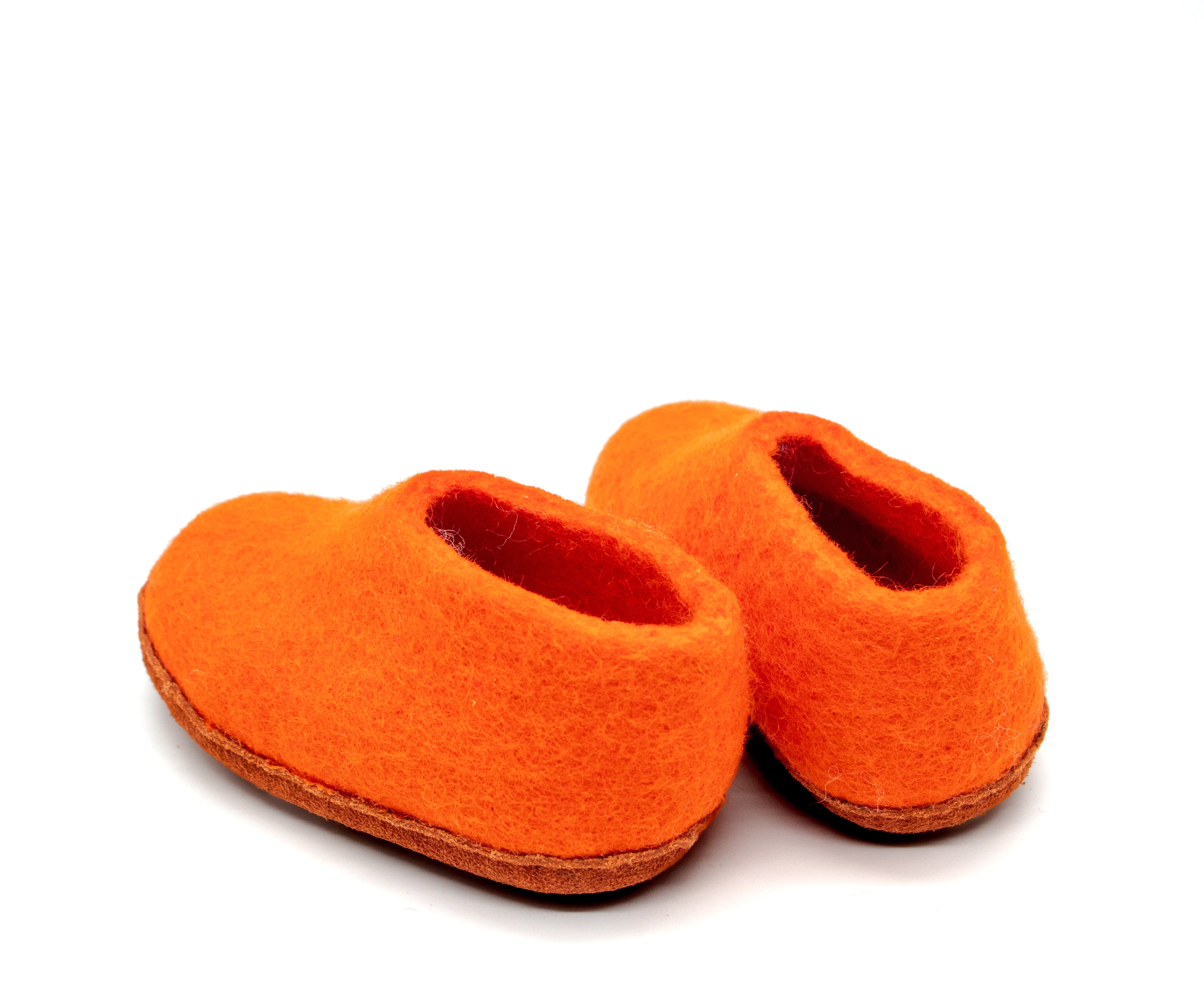 Woollyes Kids Indoor handmade Shoes - orange