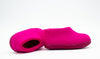 Kids Indoor Open Heel Slippers With Leather Sole - Fuchsia