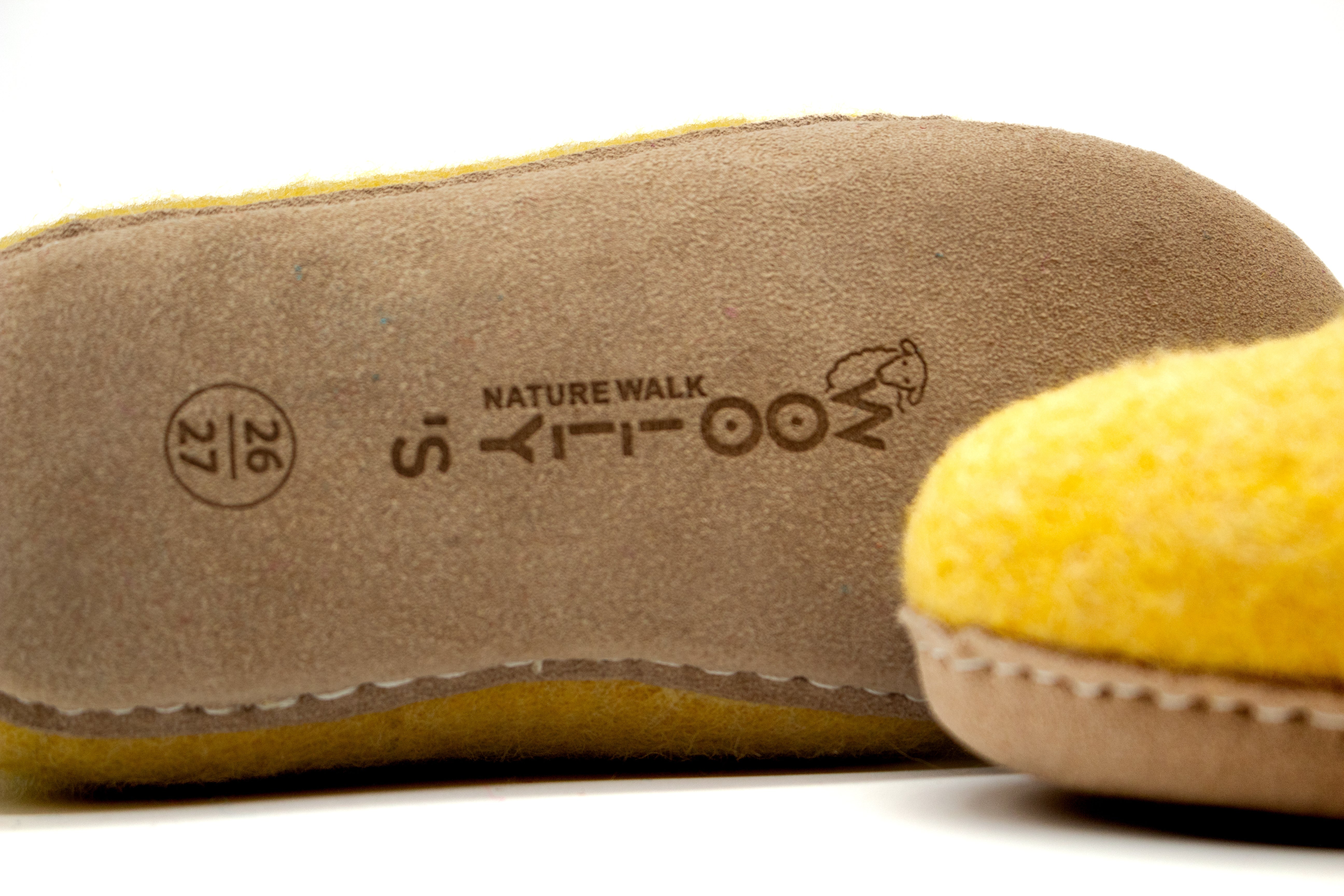 Handmade Indoor Kids Shoes - Mustard Yellow